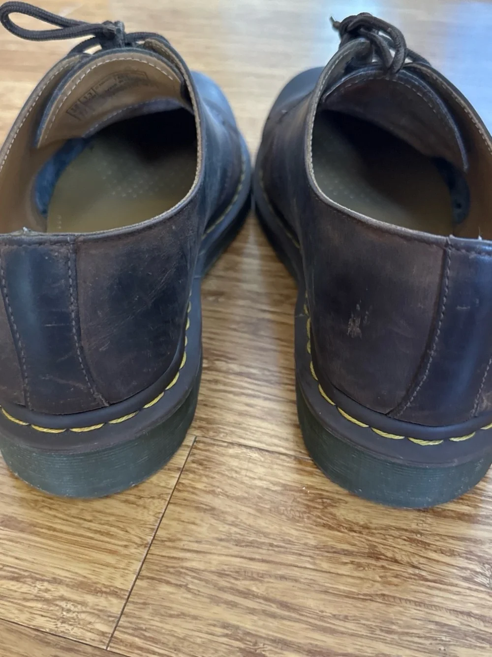Dr. Martens Men’s Brown Leather 3-Eye Derby Shoes size 13